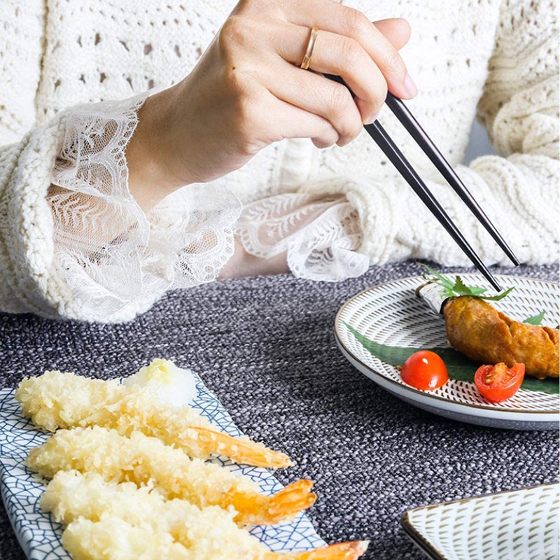 Rpanle Chopsticks, 5 Pairs Japanese Natural Wood Chopsticks, Reusable Chopsticks