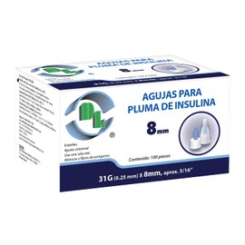 Caja 100 Agujas Para Pluma De Insulina (31G x 8 mm)