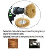 FPPO 5pcs Brass Wire Wheel Brush Kit for Drill,Crimped Cup