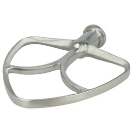 vhbw Flachrührer kompatibel mit KitchenAid KSM150, KSM150A, KSM12, KSM110 Küchenmaschine - Rühr-Aufsatz, Edelstahl Silber