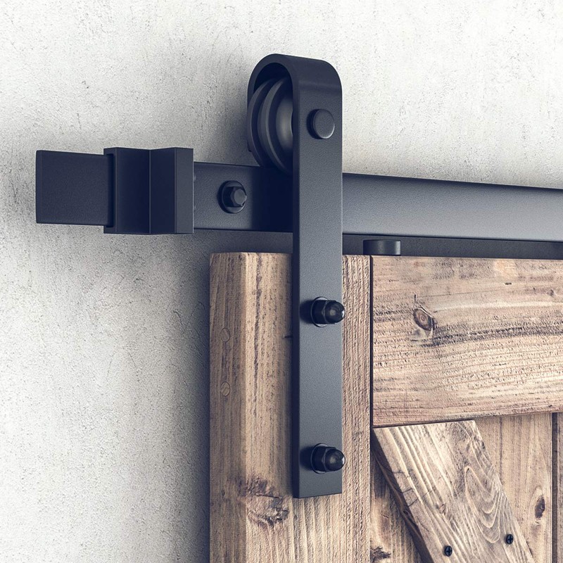 SMARTSTANDARD 12 Feet Heavy Duty Double Sliding Barn Door Hardware