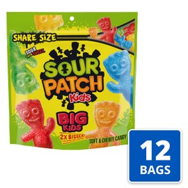 SOUR PATCH KIDS Big Kids Soft & Chewy Candy, Share Size, Bulk Candy, 12 - 12 oz Bags