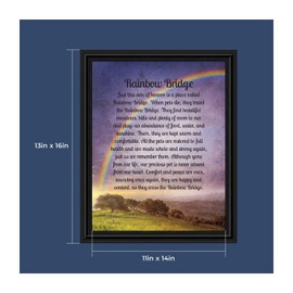 Rainbow Bridge Pet Memorial Gifts - Dog Memorial Gifts, Loss of Dog Gifts, Cat Memorial Gifts, Sympathy Gift for Loss of Pet, Pet Memorial Picture Frame, Cat or Dog Memorial Picture Frame, 2185b