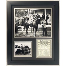 Legends Never Die Championsip Racehorse Collectible Memorabilia | Triple Crown Racehorses | Framed Photo Collages | 12"x15" (Gallant Fox)