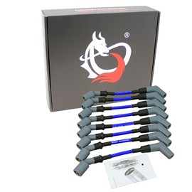 AIP Electronics Dragon FIRE Performance Street Series Azul Ajuste Directo Juego de Cables de Bujías de 8.5mm Bajo Ohmio Compatible con 1997-2019 Chevr