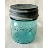 BALL 1/2 HALF PINT BLUE MASON Jar ~ Antique Zinc