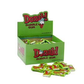 DONALD ML MAPLE LEAF Chewing Bubble Gum 100pcs/box The legend is back! Taste from Childhood, Sweet Retro Gift, Perfect Present for Men and Women (Green)