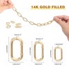 14K Gold Filled Oval Spring Clip Carabiner Jewelry Clasps Necklace