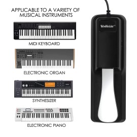CASIO, KORG, ROLAND, YAMAHA Winholder Sustain Foot Pedal Damper Sustain Pedal with Polarity Switch