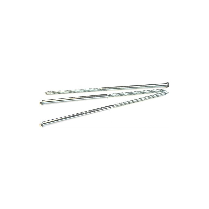 1/2" x 18" Lag Screws/Steel/Zinc / 10 Pc. Carton