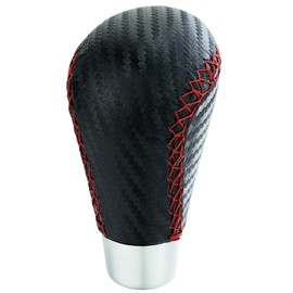 Lunsom Leather Shifter Knob R Style Shift Stick Handle Head Car Gear Lever Accessory for Most Manual Transmission Vehicle (Black)