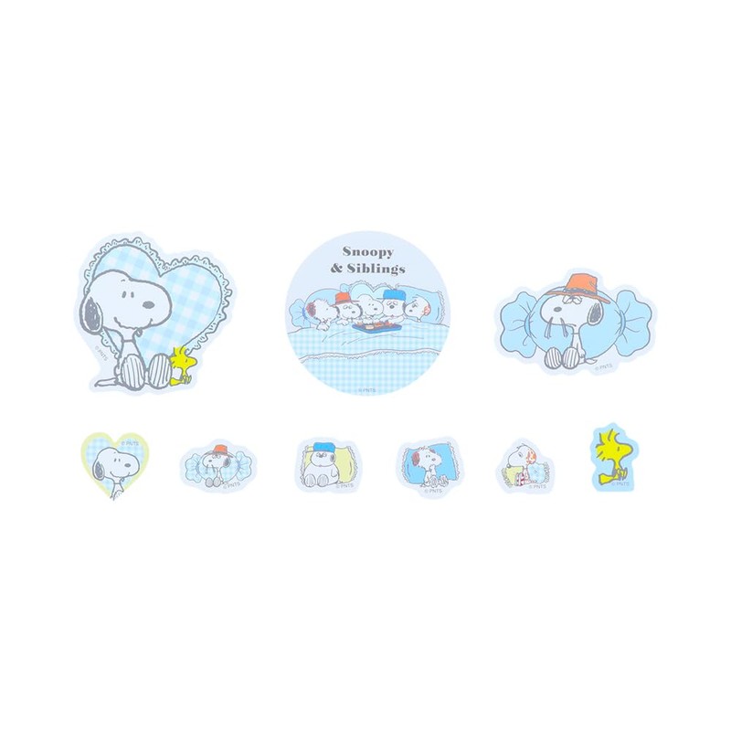 Sunstar Stationery Snoopy Seal Piece Relax Siblings Light Blue S8593744
