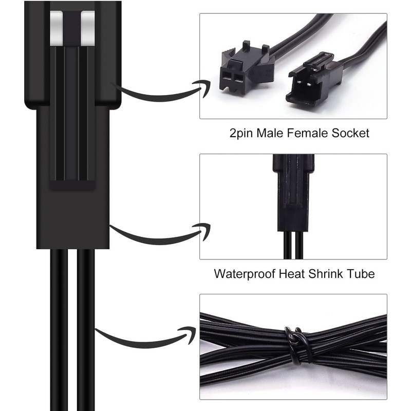 Aoling EL Wire, Branching, EL Wire, Extension, OLED Wire, Car,