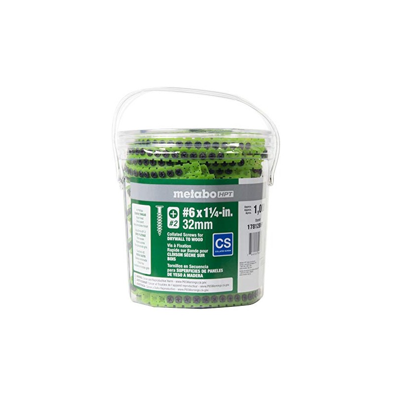 Metabo HPT #6 x 1-1/4-in Bugle Coarse Thread Drywall Screws