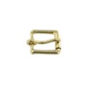 B6231 Natural Brass, Roller Heel Bar Buckle, Solid Brass-LL, 3/4"