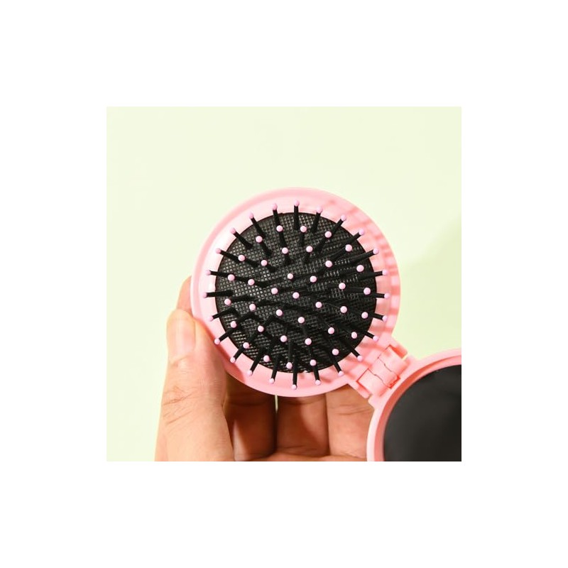 Pack de 9 Mini Cepillos de Pelo Plegables de Viaje