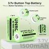 UNROEVS 2 Pack 3.7V 18350 Battery Rechargeable 1500 mAh High