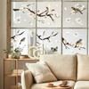 JarThenaAMCS 9 Sheets Spring Summer Bird Branch Window Clings White