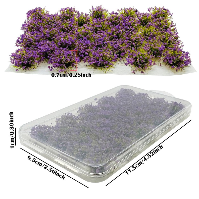 Woohome Static Grass Tuft Model Grass Tufts, 32 PCS Railway