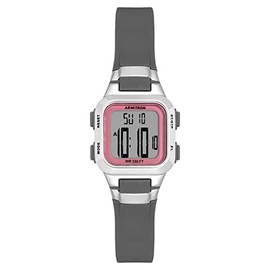 Armitron Sport Women's Digital Chronograph Resin Strap Watch, 45/7139, Grey (45/7139PGY)