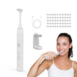 Electric Dental Flosser for Teeth,Electric Flosser with 50 Replacement Heads 4 Cleaning Modes,Easy Gliding Floss for Gentle Gum Care Rechargable Power Flosser&Tongue Cleaner Water Flosser Alternative