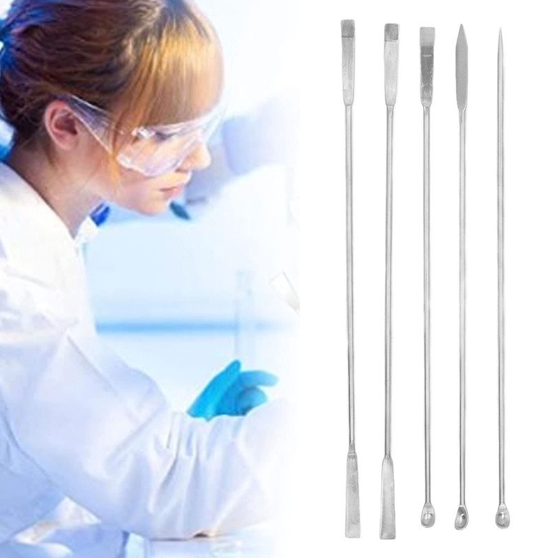 Juego de Cucharas de Laboratorio de Acero Inoxidable con Diseño