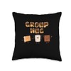 Group Hug S'mores Campfire Marshmallow Chocolate Smores Throw Pillow