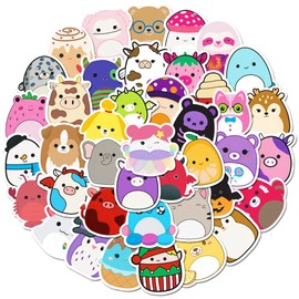 Squishmallow Die Cut Stickers Decals for Laptops Phones Cases Walls Luggage Books Water Bottles - 50pcs Stickers