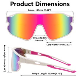FEISEDY Kids Cycling Glasses UV400 Sports Baseball Sunglasses for Boys Girls Youth