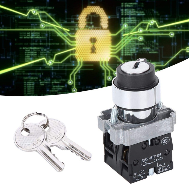 2 Position Key Switch ZB2-BE101 Self-Resetting Power Locking Conversion Twist