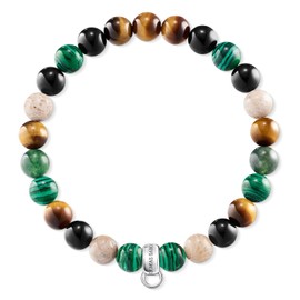 Thomas Sabo Bracelet for Charms Brown, Green, White X0217-947-7, Silver