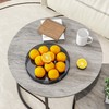 HOJINLINERO Nesting Round Coffee Table Set of 2 End Tables