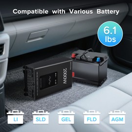 OOYCYOO 2000W Pure Sine Wave Inverter 12V DC to 120V AC Converter for Home,Equipped with an LCD Screen，RV, Truck, Camping, Trailer, Support Li, AGM, SLD, Gel, FLD Batteries