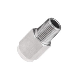 OTOTEC Gewindeadapter M10 x 1.0 Öldruckanzeiger Reduzieradapter passend für Temperatur Manometer Anschluss (Stecker 1/8 NPT an Buchse M10x1.0)
