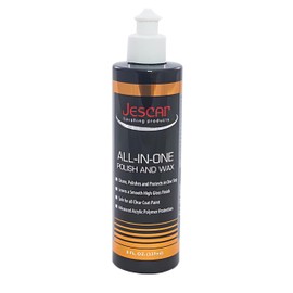 Jescar All-in-One Polish and Wax - 8oz - Scratch Remover, Swirl Correction, and Wax Protection for High Gloss Finish – Safe for All Paint Types