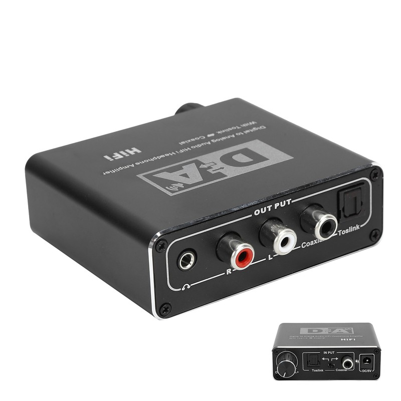 Digital to Analog Fiber Converter Volume Adjustment Coaxial to 5.1