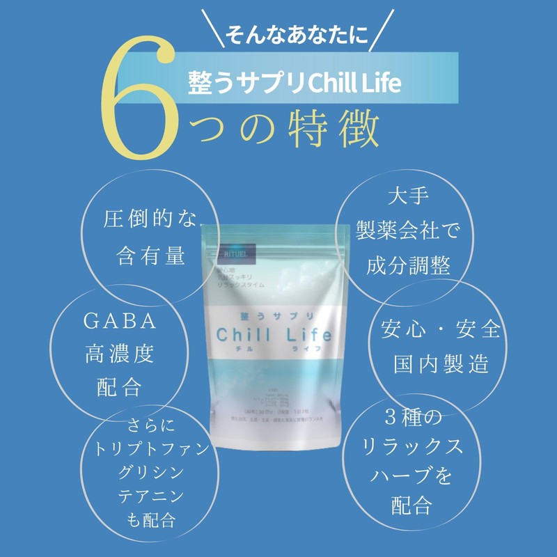 Chill Life Supplement, For You Fight Stress Society, GABA 1
