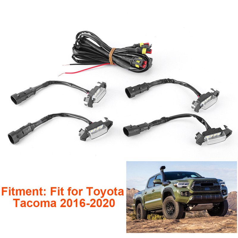 4pcs 12V Car LED Grille Light High Brightness Accessory Fit