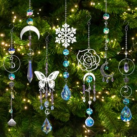 DIY Suncatchers, 400pcs Sun Catchers Making Supplies Kit Art and Crafts for Adults Hanging Prism Sun Catcher with Crystals Rainbow Maker for Christmas Decor Indoor Window Home Wedding Outside Garden