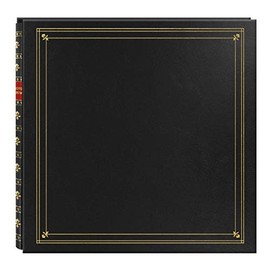 Pioneer Photo Albums Large Page 4x6 Memo Pkt Photo Album, Black