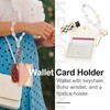 PATIKIL Keychain Wristlet Wallet, Leather RFID Blocking Credit Card Holder