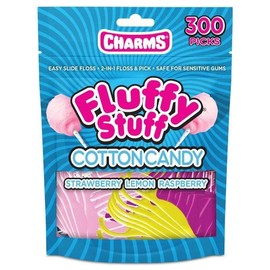 Flavored Floss Picks, 300 Count, Dental Floss Picks for Adults and Children, Durable Tooth Flossers | Strawberry, Lemon & Raspberry Flavor