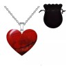 Collar Corazón Cuarzo Natural Acero Inoxidable
