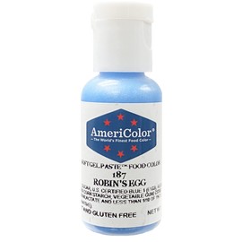 AmeriColor, Robins Egg, 0.75 Ounce Bottle, Soft Gel Paste Food Color
