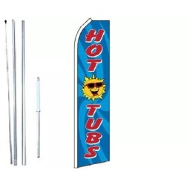 Hot Tubs Swooper Flag With Complete Hybrid Pole set