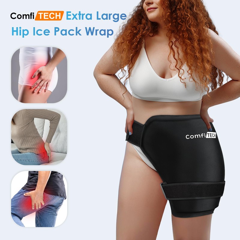 Comfitech XL Hip Ice Pack Wrap Reusable Cold Application Brace