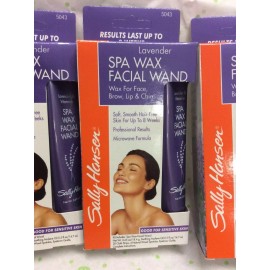 SALLY HANSEN 3 X SALLY HANSEN LAVENDER SPA WAX FACIAL WAND COMPLETE KIT LASTS UP TO 8 WEEK