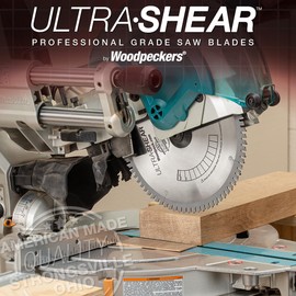 Ultra-Shear 12 Inch Miter Saw Blade, 80T, 1" Arbor, 1/8" Kerf, USA Made, Optimized 80 Tooth Geometry for Crosscuts & Miters - US1280-MTR