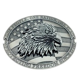 CL&J BB® Eagle Belt Buckle Western Cowboy Native American Motorciclista (EG24S), Marrón, One Size for All