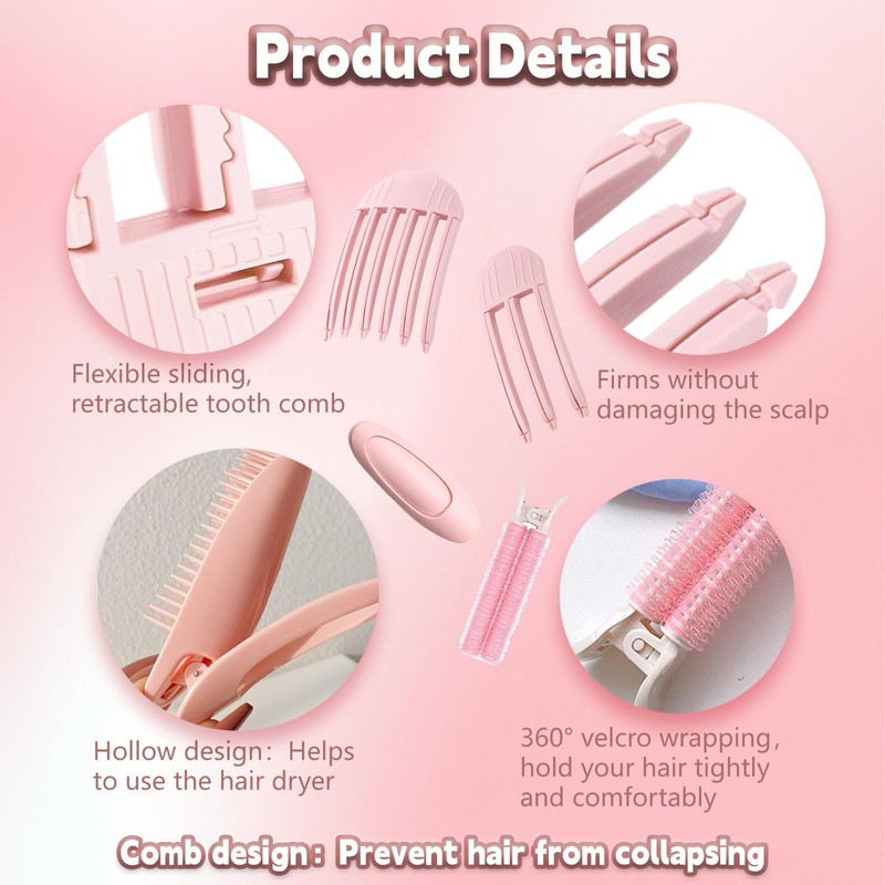 HAIOLORPRO Hair Volume Clip, 4PCS Volumizing Hair Comb Root Clips